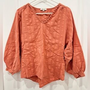 Madewell Raglan Peasant Top in Stripe